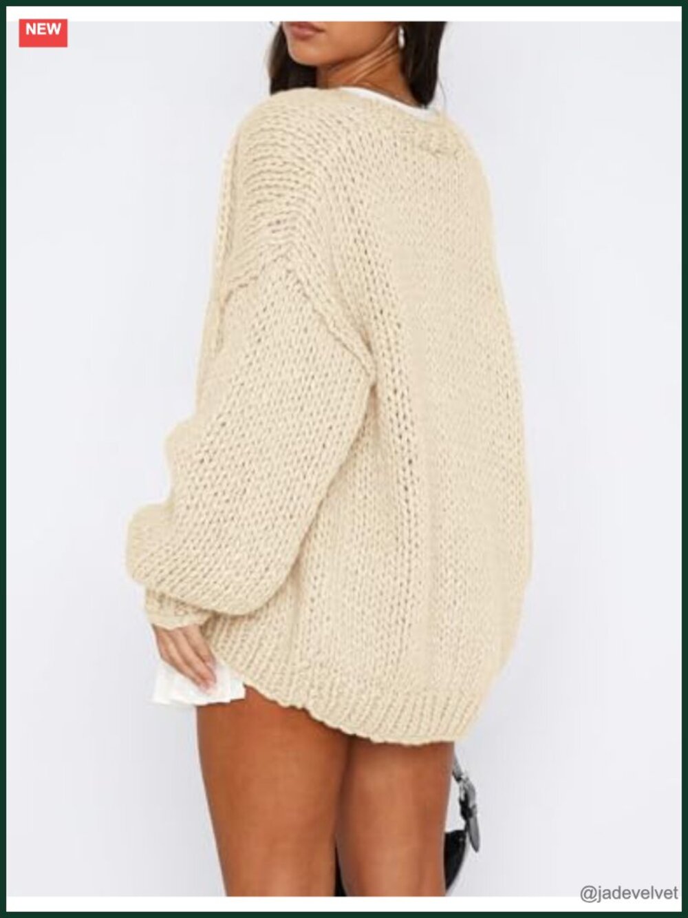 Chunky Knit Cardigan Sweater Open Front Shawl Collar Long Sleeve Fall Fashion - Picture 2 of 7
